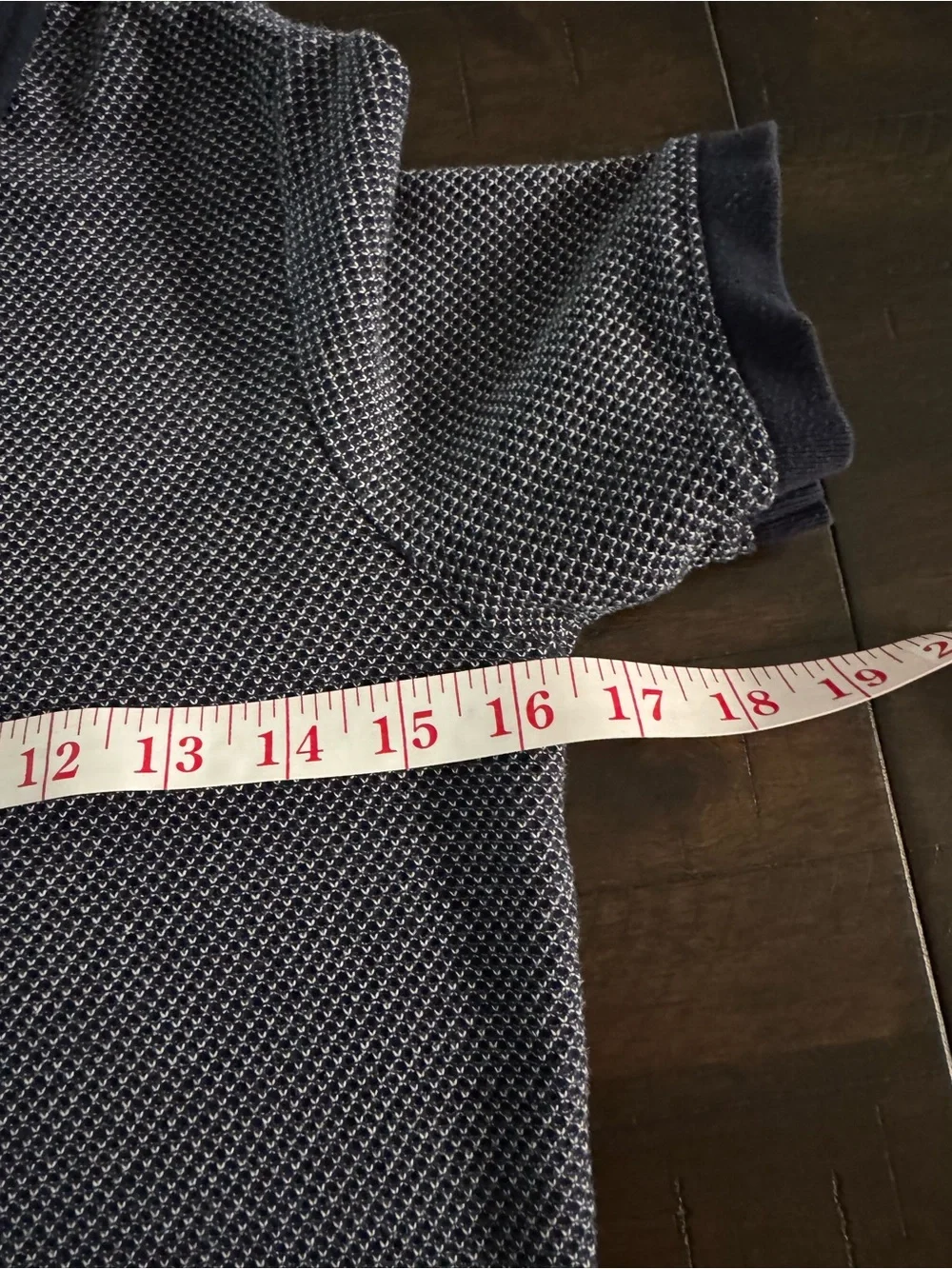 Old Navy Boys Navy and White Micro‑Pattern Polo